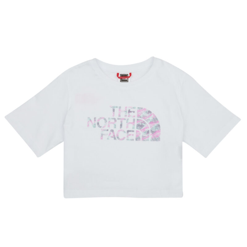 T-shirt The North Face Girls S/S Crop Easy Tee Bianco - T-shirt maniche corte Bambina - 1